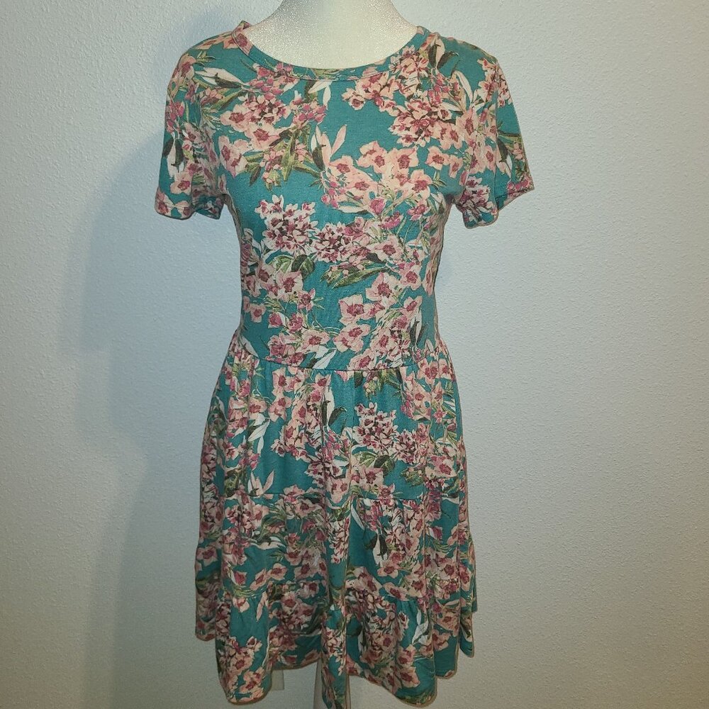 BEBOP Green Short Sleeve Above The Knee Dress - Picture 3 of 13